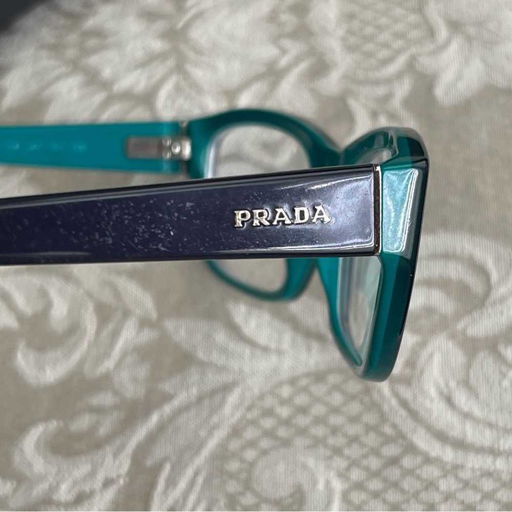Authentic Prada Navy Teal Frames Glasses - image 2